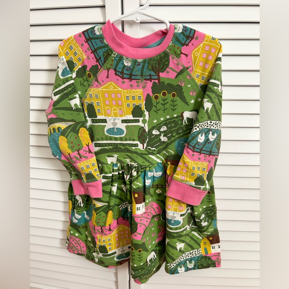 Mini Boden English House Sweatshirt dress, size 2